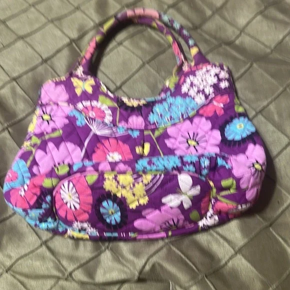 Era Bradley Floral Purple Handbag - Picture 2 of 5